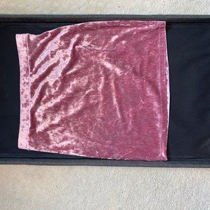 Crushed Velvet Mini Skirt